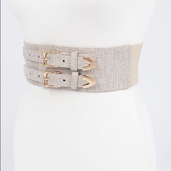 Elastic Linen Corset Waist Statement Belt - Picture 4 of 5
